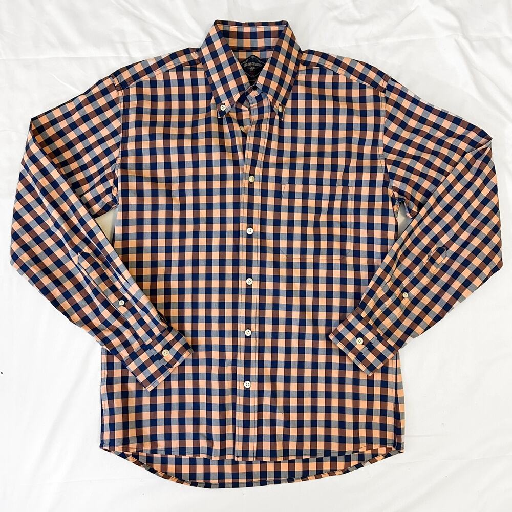 Bills Khakis Shirt Mens Size M Gingham Check Classic Fit Button Up